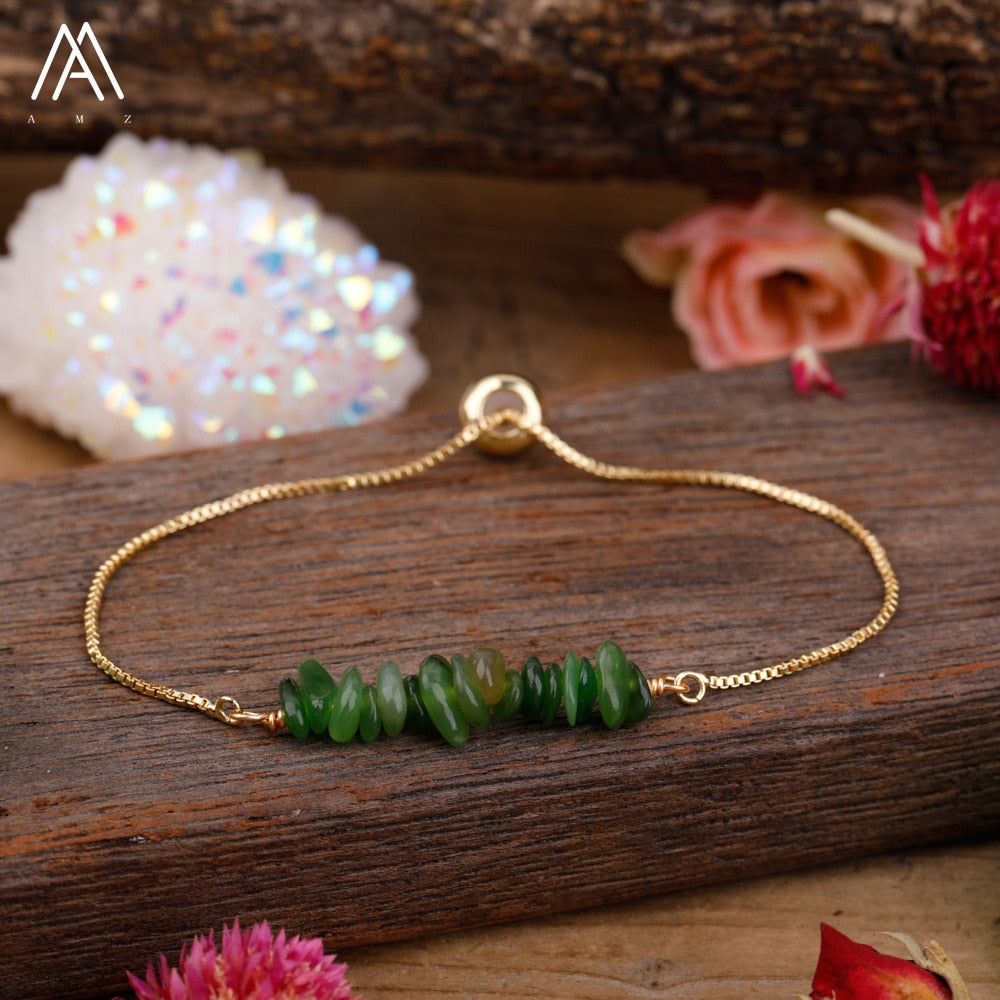 Bracelet Fin en Pierres Irrégulières Naturelles