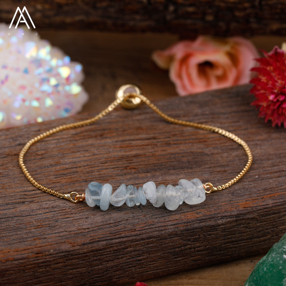 Bracelet Fin en Pierres Irrégulières Naturelles
