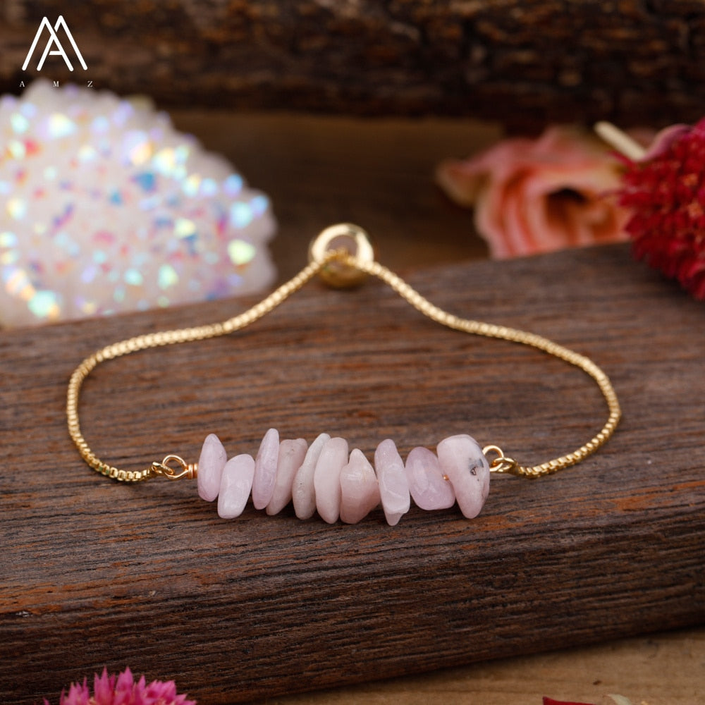 Bracelet Fin en Pierres Irrégulières Naturelles