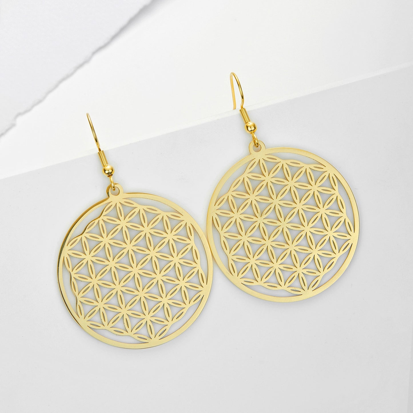 Boucles d'oreilles en fleur de vie bijoux Vintage
