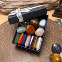 Set De 7 Pierres Chakra + Pochette Velours - Pierres Semi-précieuses Naturelles - 1