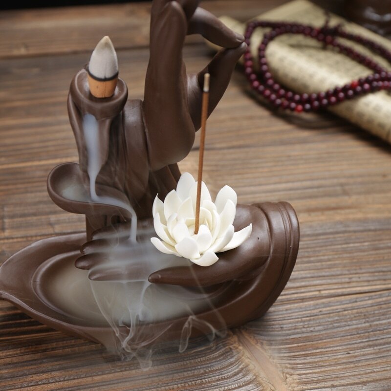Brûleur d'Encens "Fleur de Lotus" en Céramique