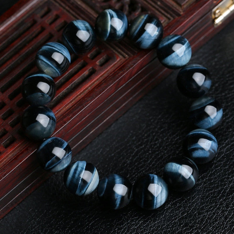 Bracelet "Ange Gardien" en Oeil de Faucon