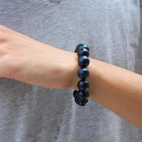Bracelet "Ange Gardien" en Oeil de Faucon